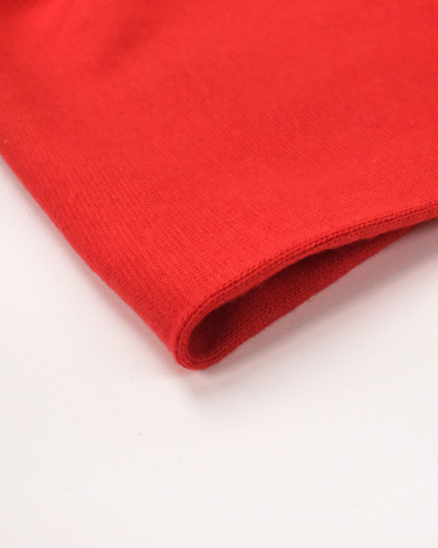 Ribete elástico 1x1 con certificación Oeko-Tex, color rojo - Maison Klem